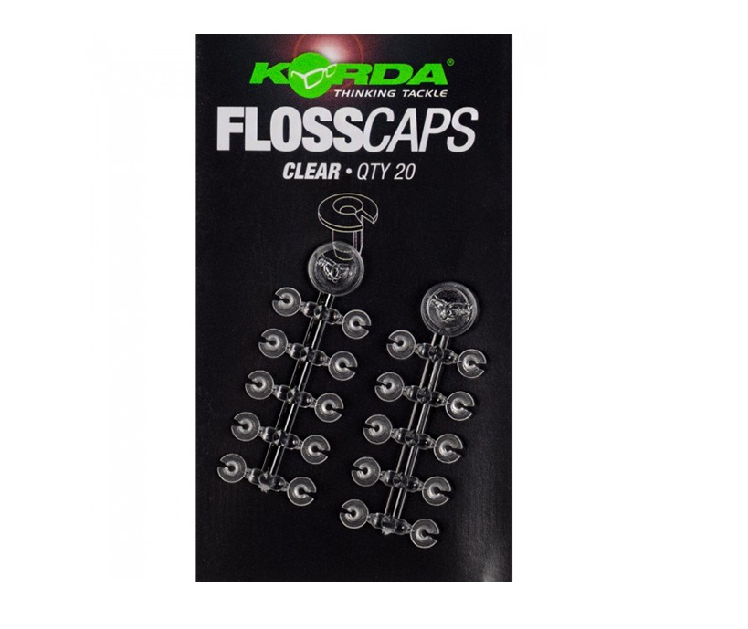 Zarážky Floss Caps Clear 20ks / Bižutéria / zarážky na boilies a pelety